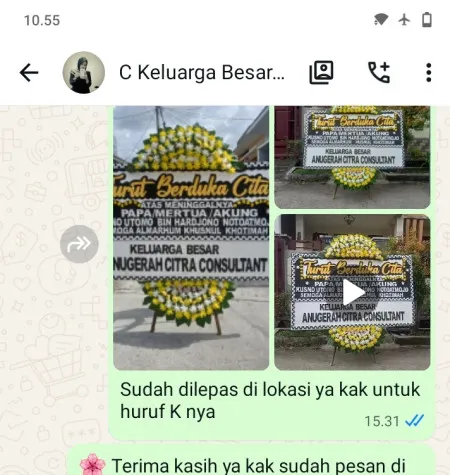 Pengiriman Papan Bunga Duka Setiawargi Tamansari